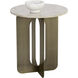 Orlo 24.25 X 21 inch Warm Grey / Antique Brass End Table